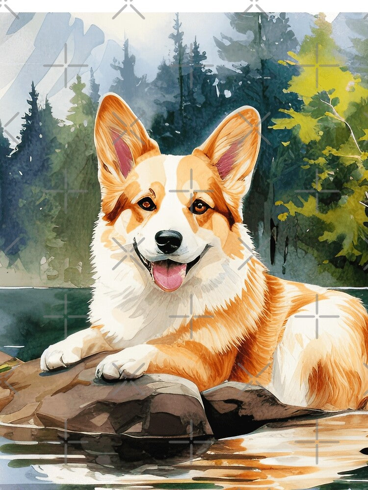 Watercolor Corgi Art by TheAnimalZ00