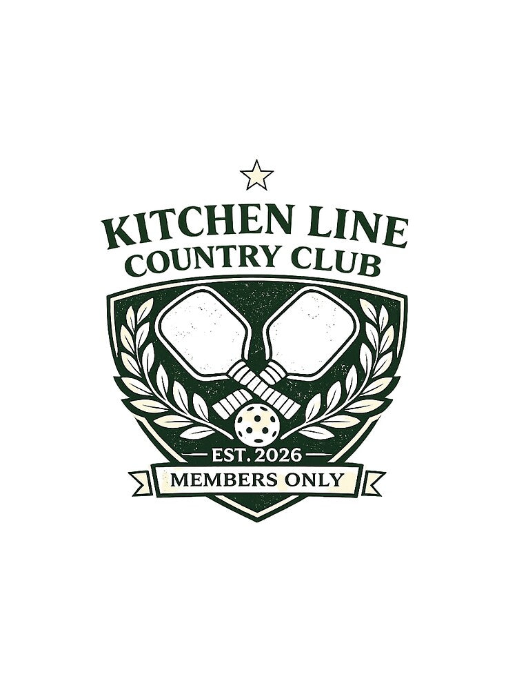 Retro Pickleball Shirt – Kitchen Line Country Club Vintage Crest by TheCrookedFern
