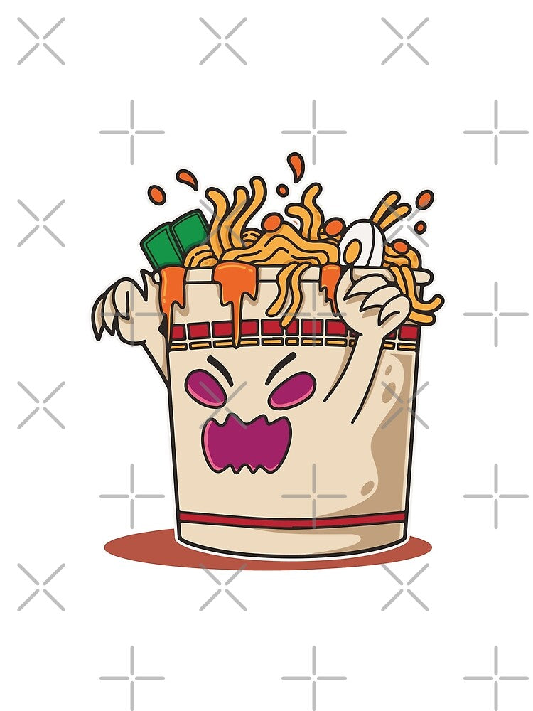 Ramen cup monster character by HichamMissiame