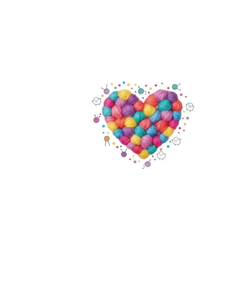 Colorful Yarn Heart for Knitting and Crochet Lovers by Dariusz.K