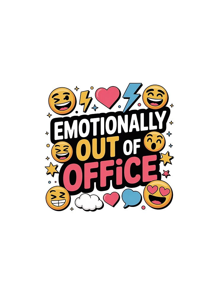 Emotionally Out Of Office Funny Valentine Single Life Quote Design by Aarvya Fashion Club ( A.F.C )