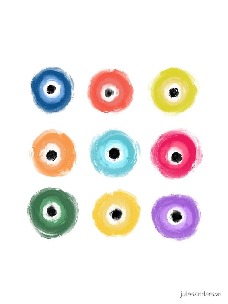 Evil Eyes Multicolor Rainbow by julesanderson