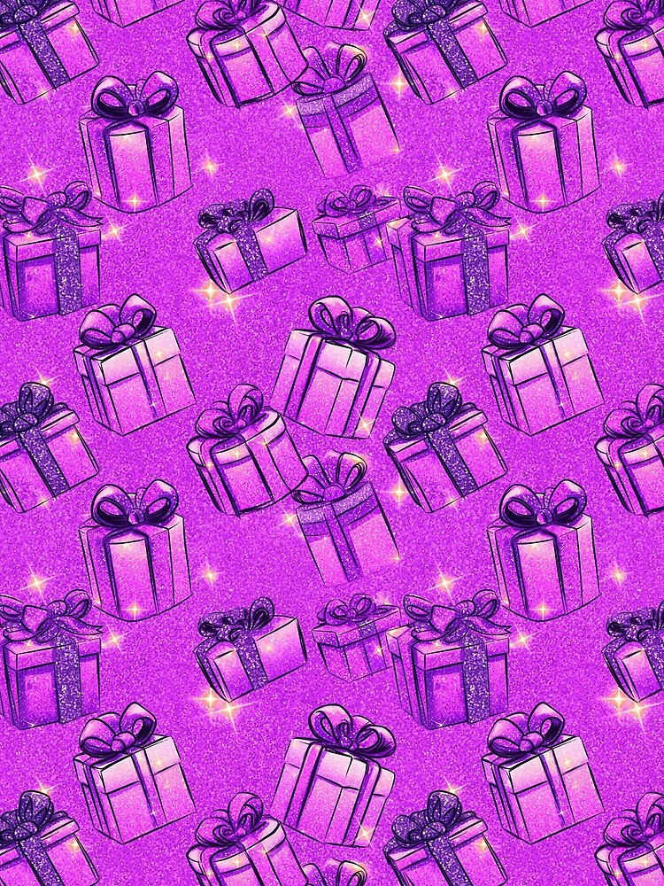 Purple Christmas Presents Pattern | Christmas Gifts | Matching Family Winter Outfit by PinkGoddessLove