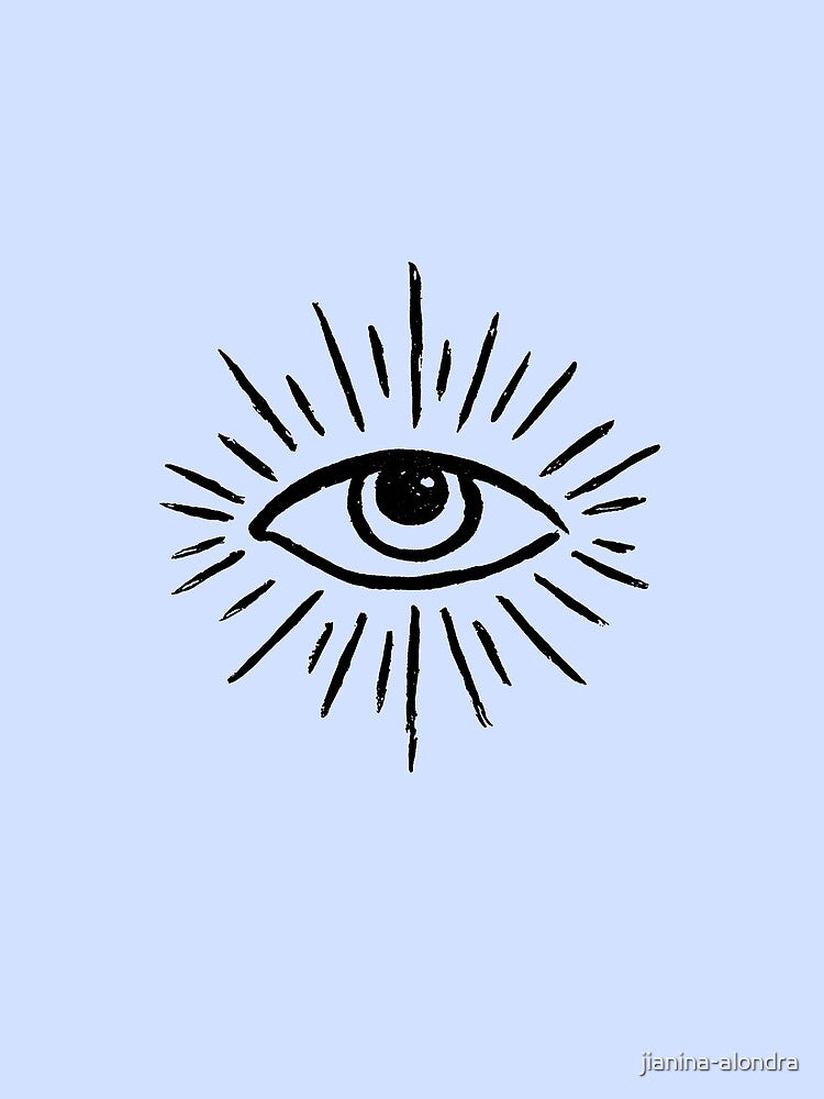 Mystical Evil Eye Spiritual Line Art by jianina-alondra