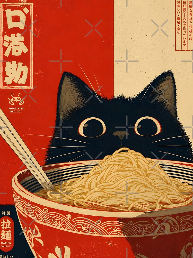 Japanese Ramen Cat by SchultzWaltons
