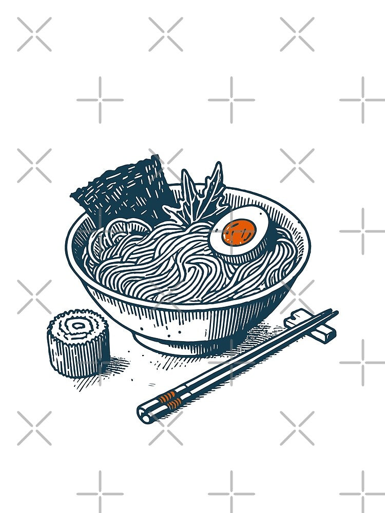 Ukiyo-e Ramen Noodles Retro Anime Japan Streetwear by LuminOrb