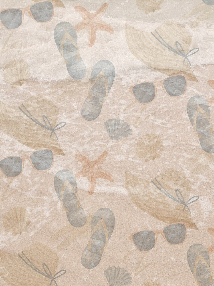 beige sand beach background pattern with sunglasses by Beeroclock