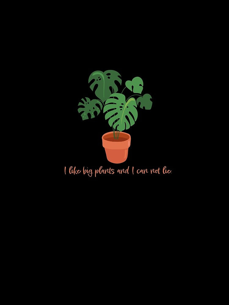I Like Big Plants and I Can Not Lie | Plant Mom | Orange | Monstera | House Plants | Plants | Plant Lady | Plant Lover | Gardener | Gardening | Plant on a Stool by ShoniwDesigns