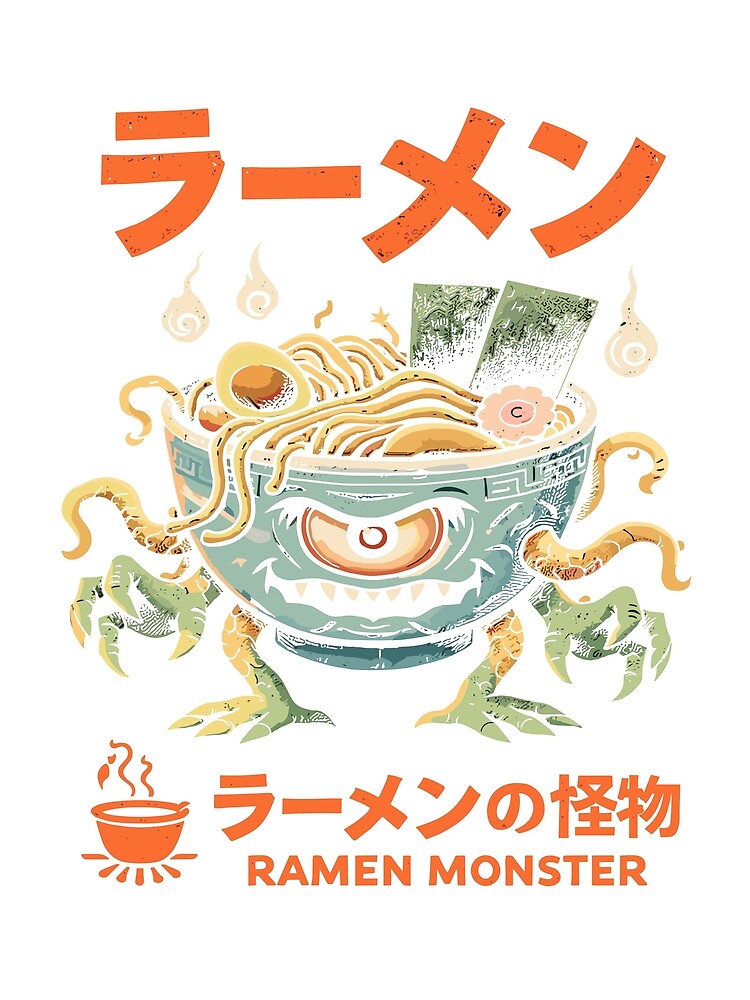 Ramen Monster Noodle Bowl by Matinez Pink