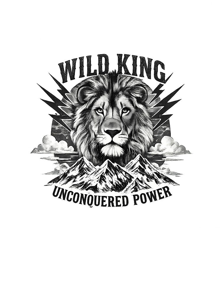 Wild King Lion Vintage 90s Bootleg Style | Unconquered Power Retro Rap Tee Graphic by etuvibes