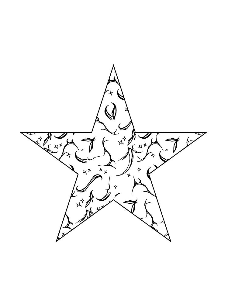 Black Star Tribal Pattern by VITORIASILVA