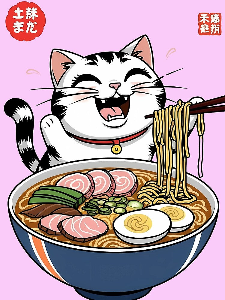 The Ramen Cat 04 by Lazyfoxink