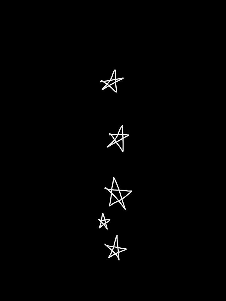 Hand Drawn Falling Stars Stream Aesthetic Sketch Graphic Art by somimalikkk