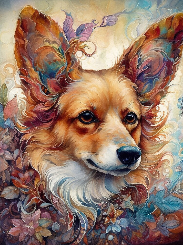 Tribal Corgi Dog by DiatomDesigns