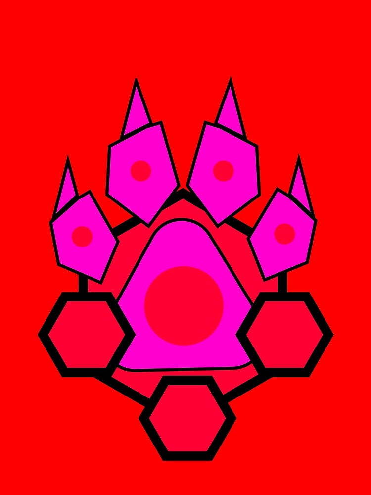 Y2K Cyberpunk Cyber Paw Logo – Opium Aesthetic Streetwear Emblem by MADBULL7