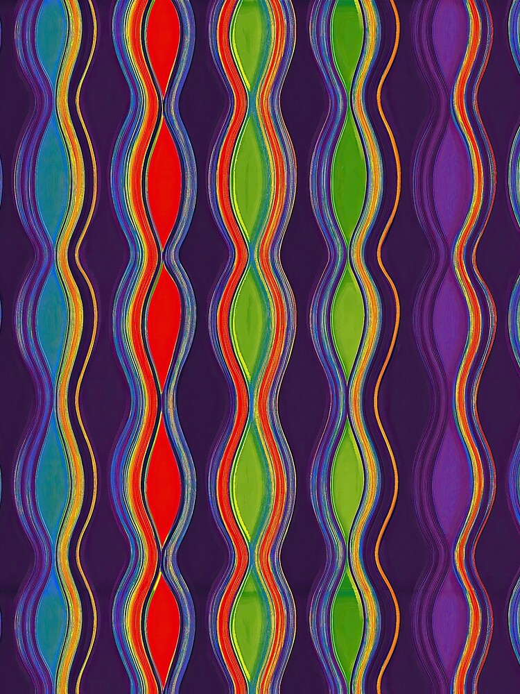 Abstract Rainbow Squiggle Pride Pattern by thaneydesign