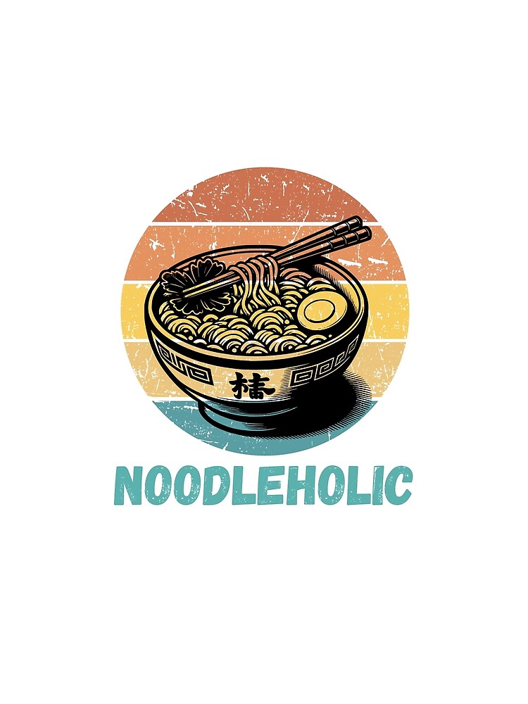 Noodleholic Retro Ramen Sunset Design by CleanDecor