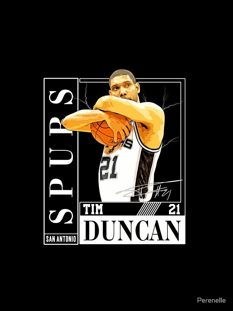 Vintage Tim Duncan The Big Fundamental Basketball Legend Signature Retro 80s 90s Bootleg Rap Style by Perenelle