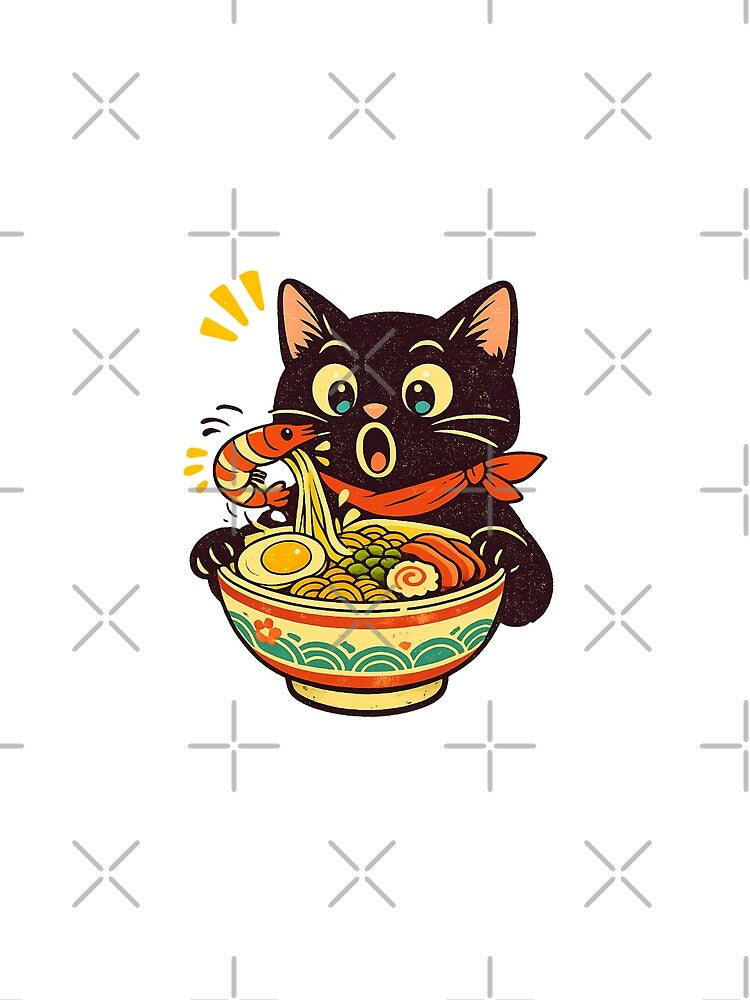 Ramen Cat – Big Bite by LuveraxArt