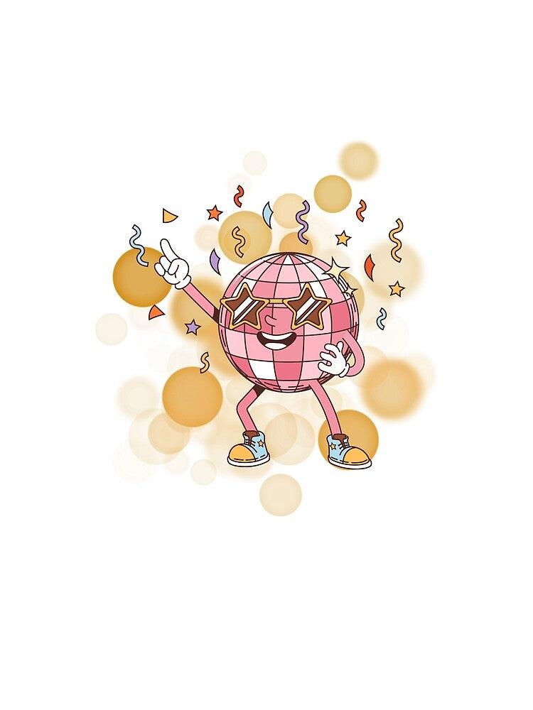 Disco Ball in Star Glasses – Retro Funky Vibes Illustration by iamKRUK