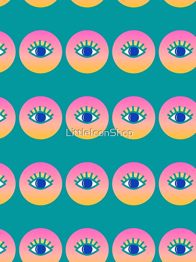 Sunset Magic Eye Tropical Color Graphic Design by LittleIconShop