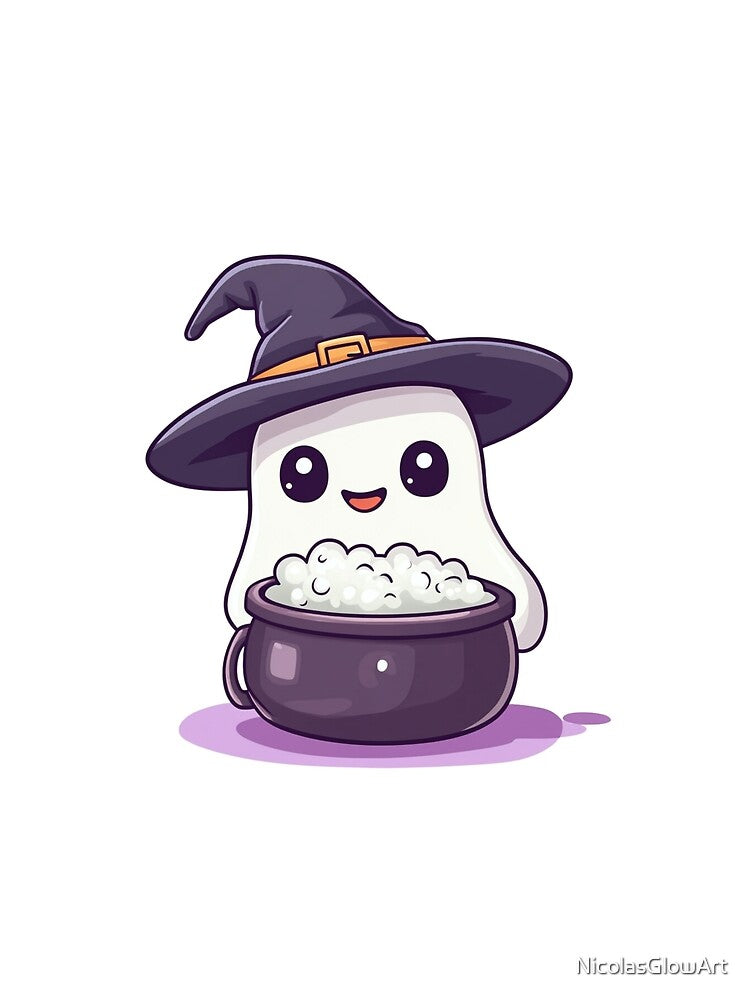 Happy Ghost Halloween by NicolasGlowArt