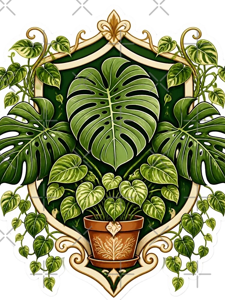 Plant Lady Botanical Crest Houseplant Emblem by StickyGuys