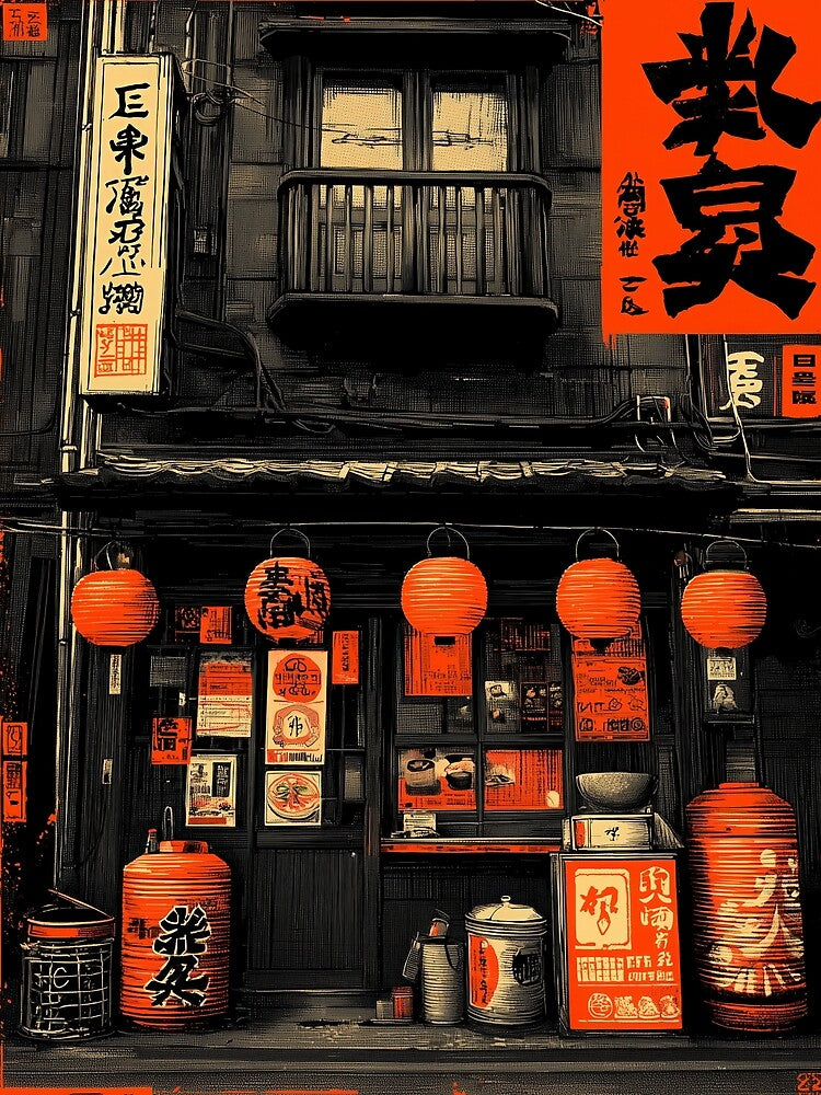 Orange Lantern Feast by Retro Type