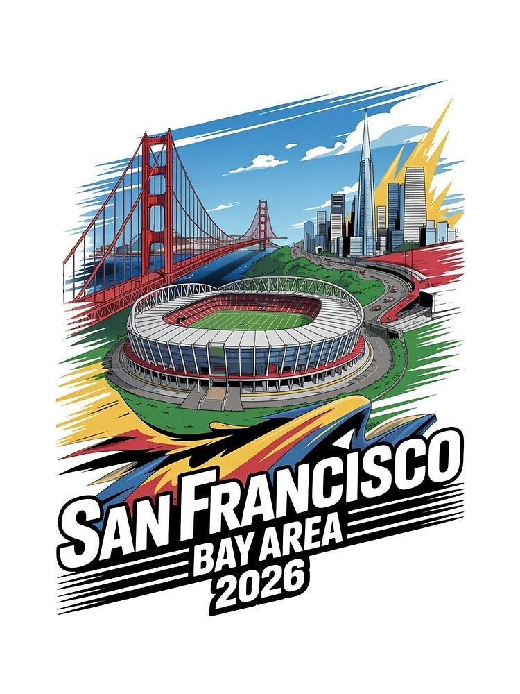 San Francisco Bay Area Golden Gate Stadium T-Shirt V21 by DarylWelsh2024