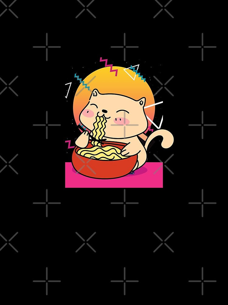 80's Cat Loves Ramen by Windmill Wildflowers