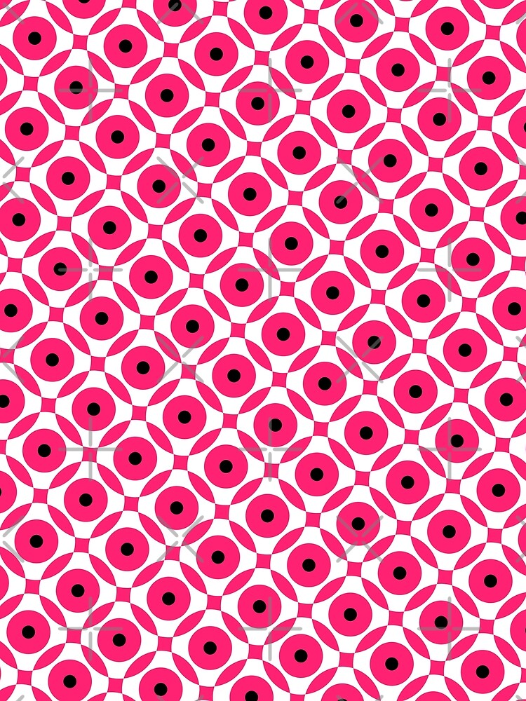 Nazar Pink Evil Eye Hamsa Amulet Spiritual Pattern by EvergreenMotifs