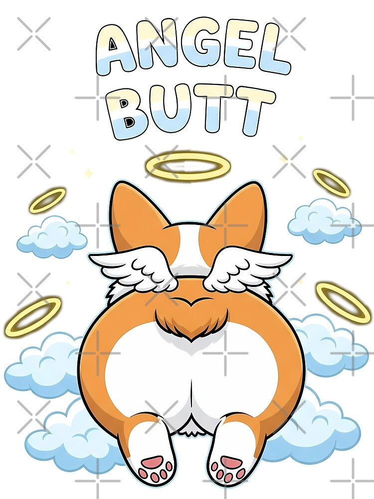 Angel Butt Corgi Wings Heavenly by zoughlal