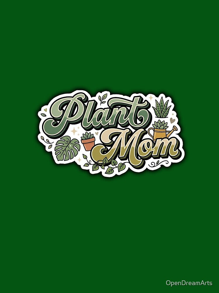 Vintage Plant Mom Retro 70s Botanical Sticker by OpenDreamArts