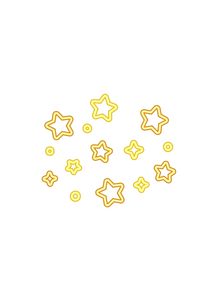 Retro Neon Glow Stars Pattern by SolutionsArt