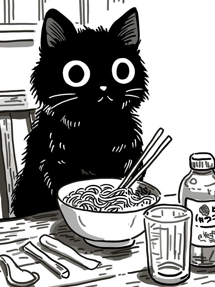 The Retro Ramen Purr by Retro Type