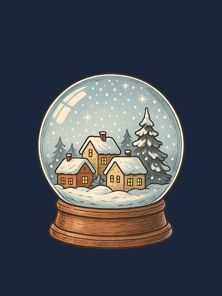 Snow Globe Winter Village - Christmas Gift by PunchDrop