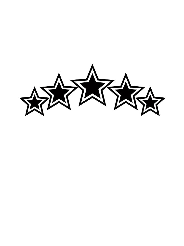 5 Star Outline Minimal Stars Aesthetic Design by WearTheVibe Store