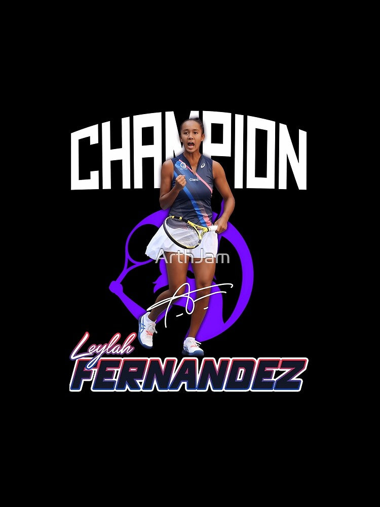 Leylah Fernandez Tennis Signature Vintage Retro 80s 90s Bootleg Rap Style by ArthJam