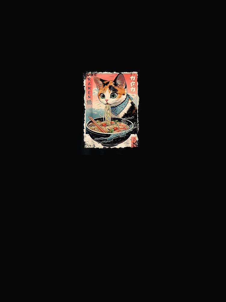 Ramen Noodles Cat Japan Y2K Kawaii Retro Cats Manga Anime by SWEET-TINAPAY