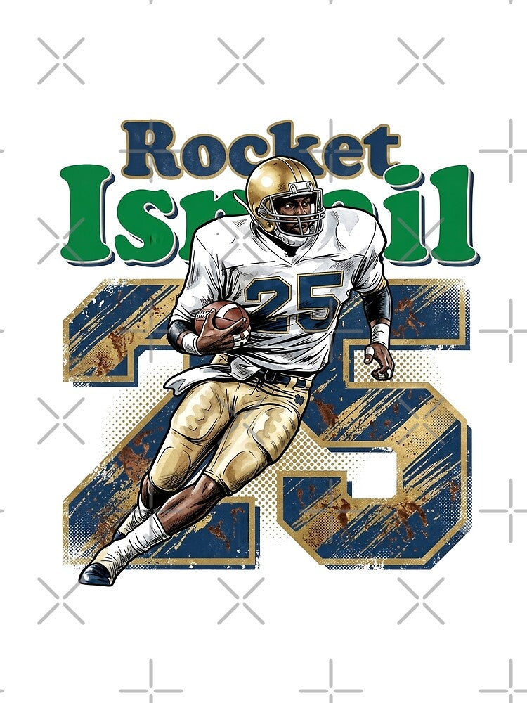 Rocket Ismail Retro 90s Vintage Bootleg Style Football by Thogan0416