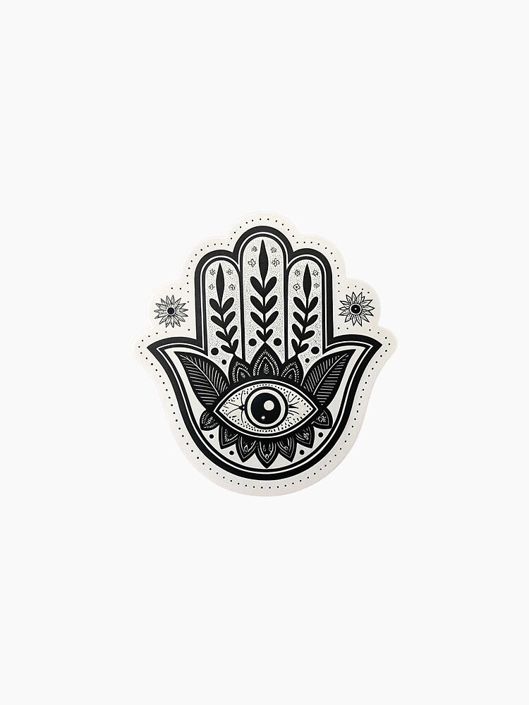 Hamsa with Evil eye black absorbing and repelling negative energy with its inherent strength and power. by Lucky 777