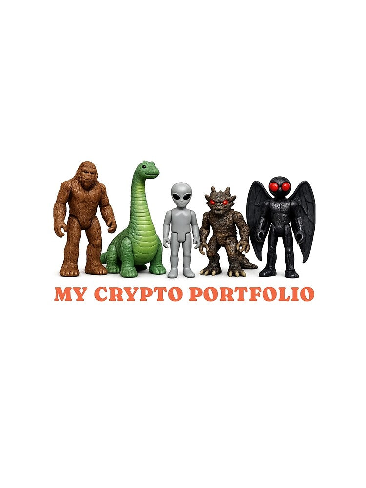 My Crypto Portfolio -- Bigfoot, Nessie, chupacabra action figures by The Sporty Nerd