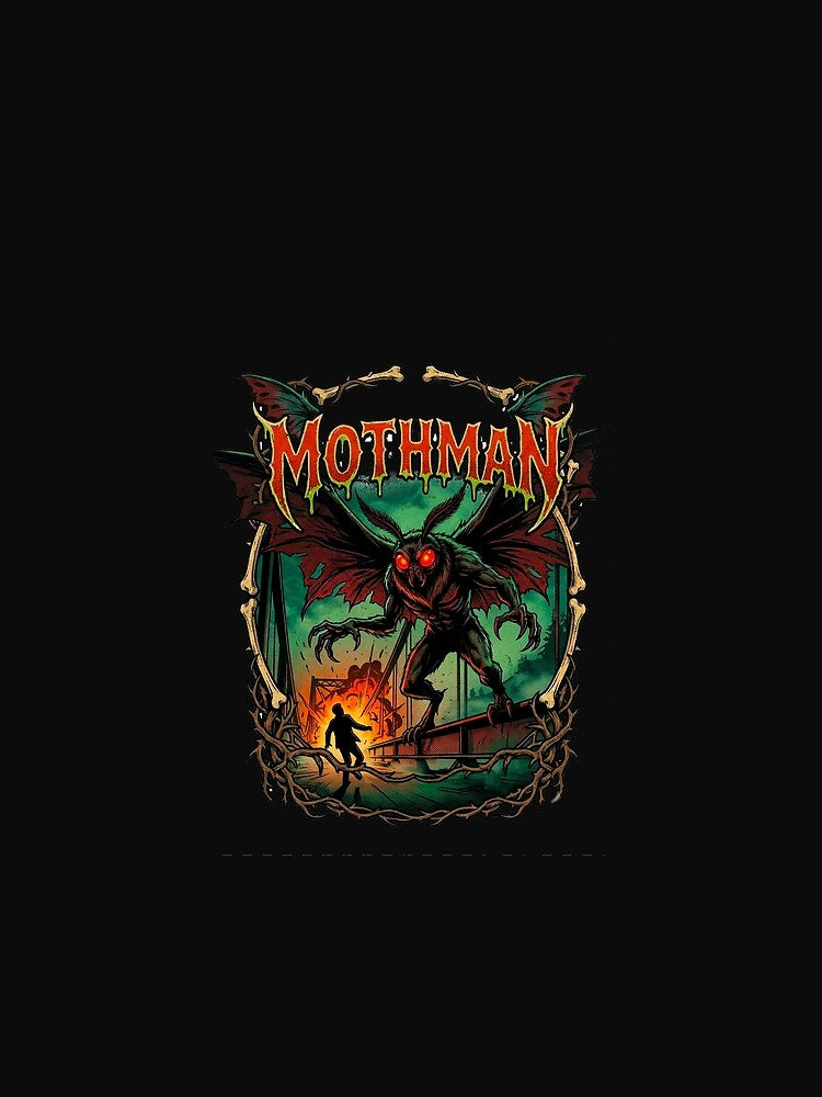 Mothman Cryptid Retro B-Movie Style Graphic by MetalSatyrShop