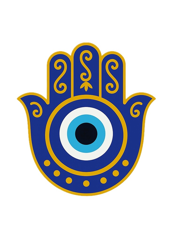 Hamsa Hand Evil Eye Protection Symbol by PitselehStudio