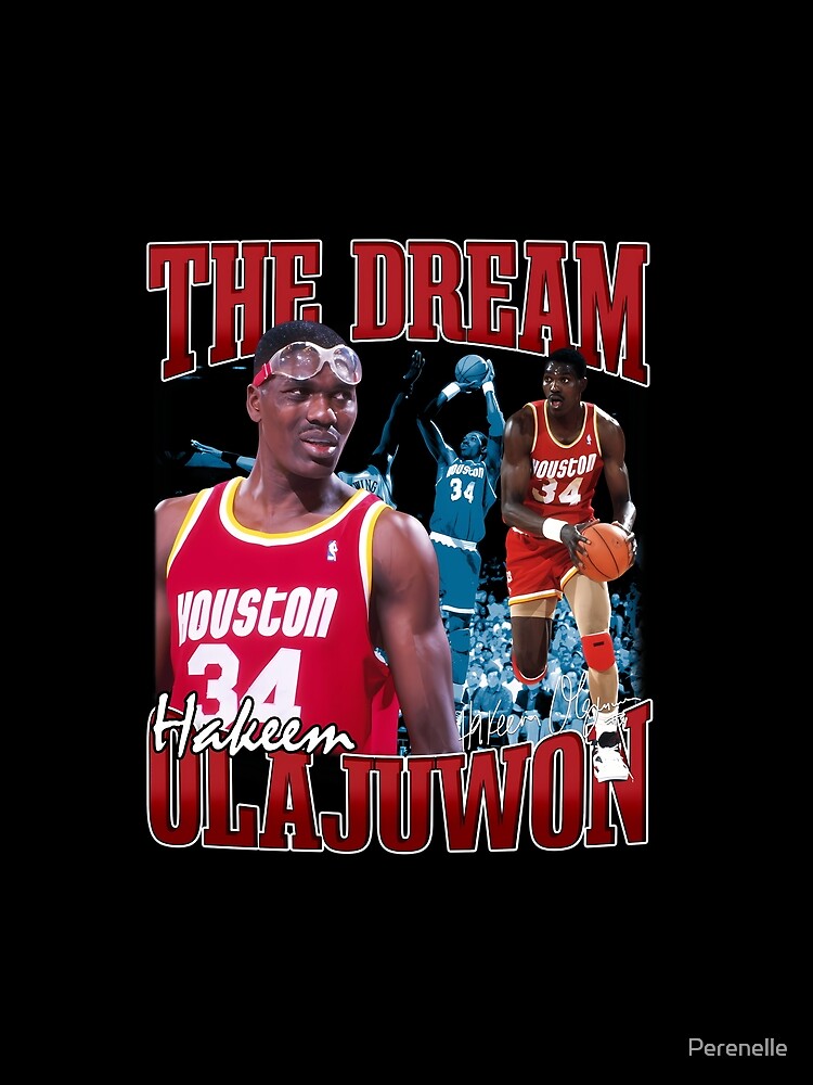 Vintage Hakeem Olajuwon The Dream Basketball Legend Signature Retro 80s 90s Bootleg Rap Style by Perenelle