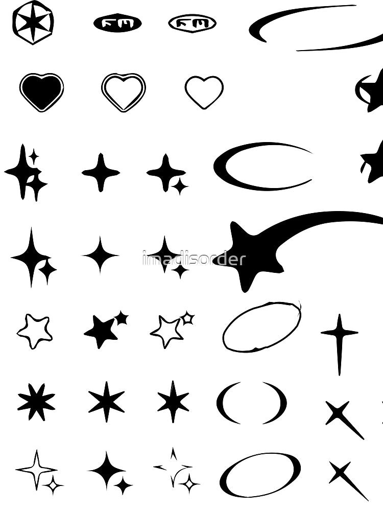 Black and white minimalist design of stars by imadisorder
