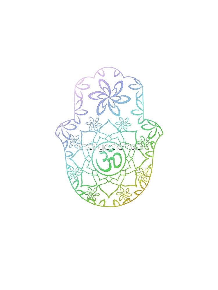 Om Hamsa Hand - Colorful by maryedenoa