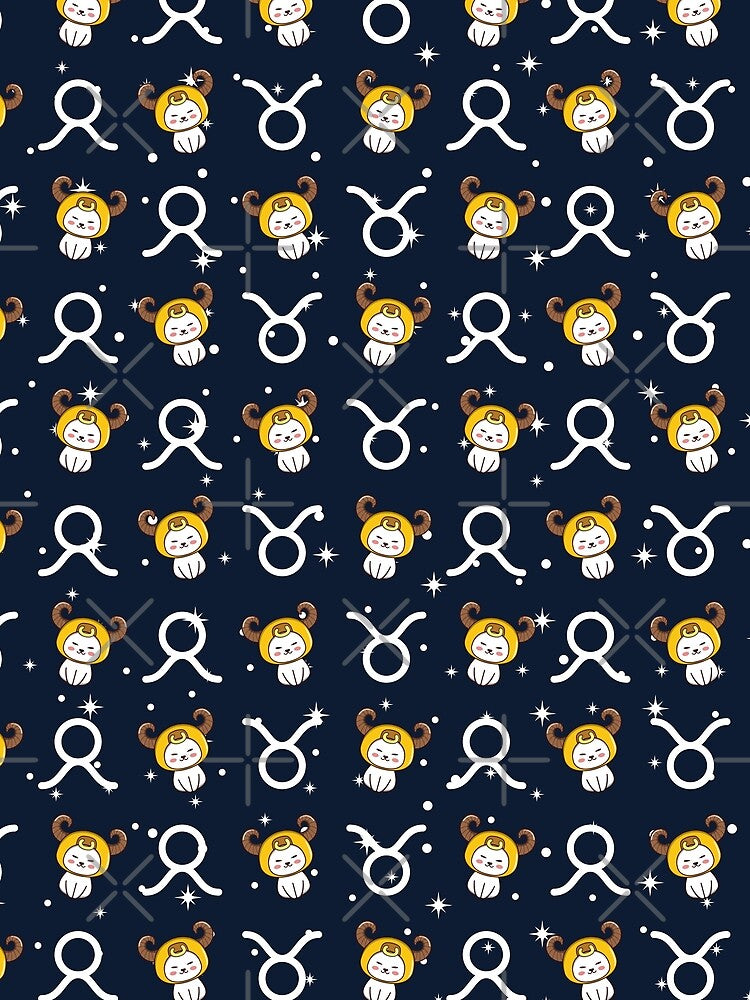 Taurus Zodiac Cat Pattern by Luan Huynh