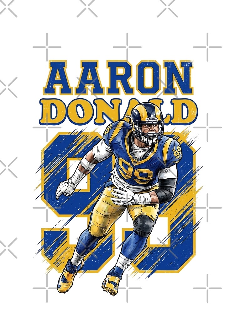 Aaron Donald Retro 90s Vintage Bootleg Style Football by Thogan0416