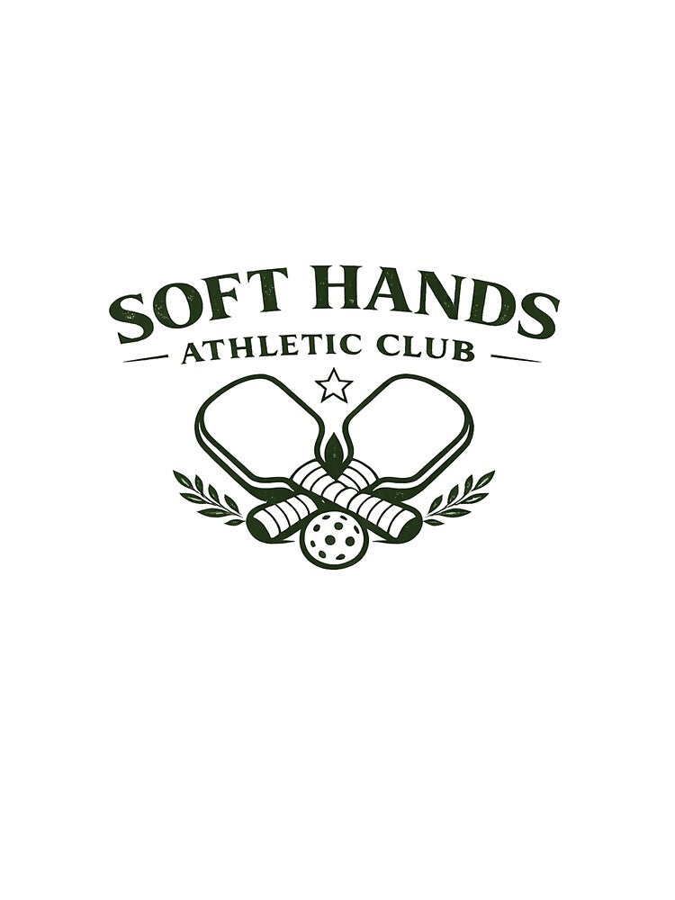 Retro Pickleball Shirt – Soft Hands Athletic Club Vintage Graphic by TheCrookedFern